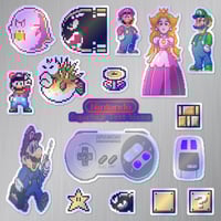 Image 4 of SuperNES Test Program Sticker/Magnet Sets (17 Pieces)