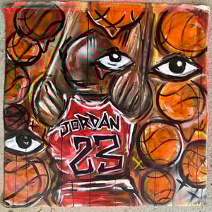 23 RINGS & THINGS ORIGINAL PAINTING 30x30"