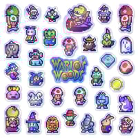Image 3 of Wario's Woods SNES Sticker/Magnet Sets (34 Pieces)