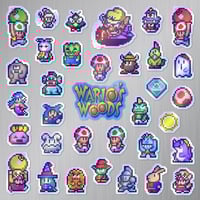 Image 4 of Wario's Woods SNES Sticker/Magnet Sets (34 Pieces)