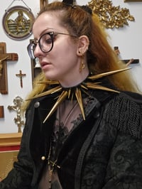 Image 2 of XXXL Spiked Choker Gold Ready to Ship