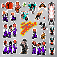 Image 2 of The Three Stooges NES Sticker/Magnet Sets (22 Pieces)