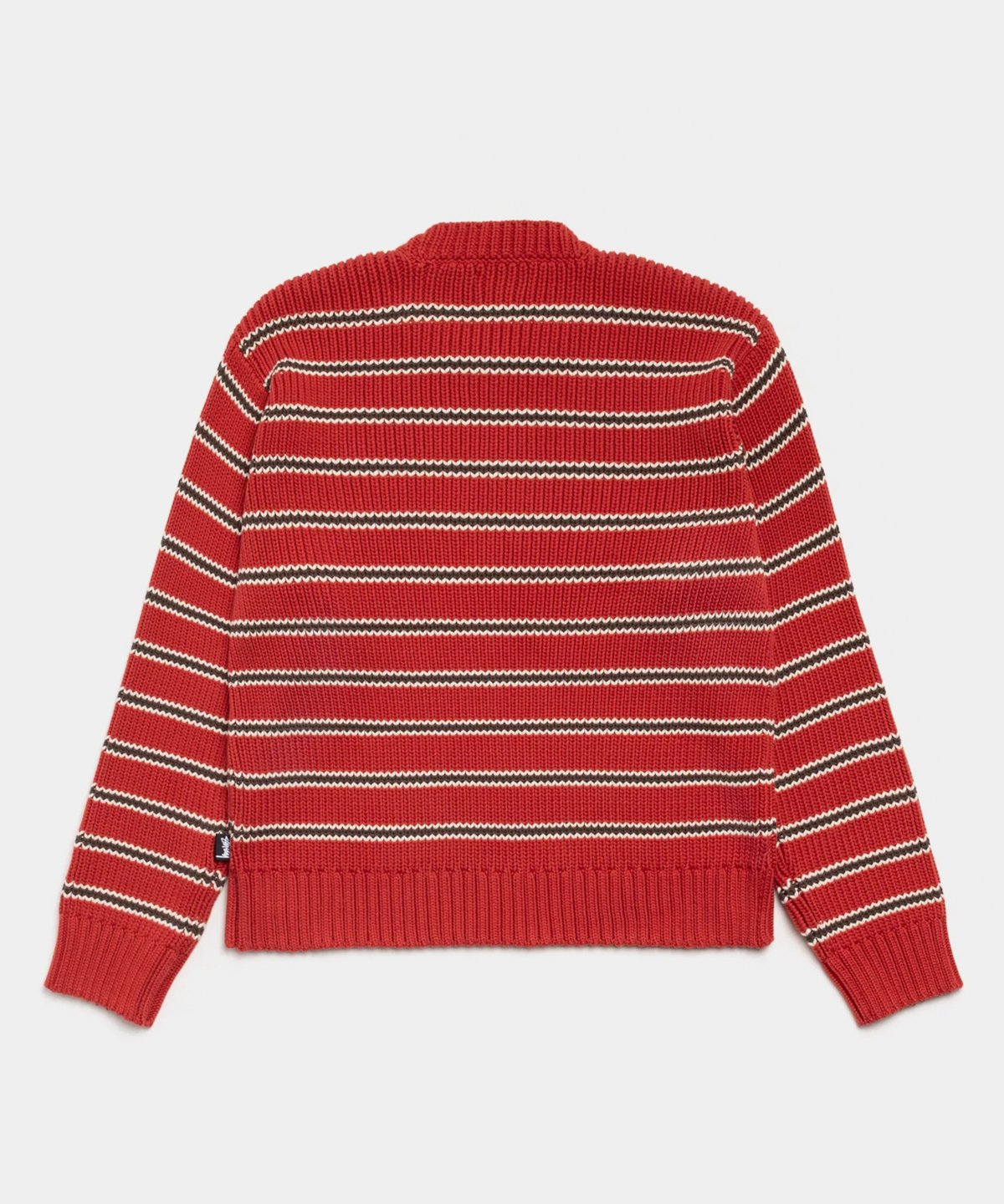 STUSSY_CHUNKY COTTON STRIPE SWEATER :::BRICK::: | SILO