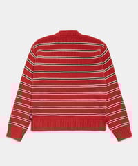 Image 2 of STUSSY_CHUNKY COTTON STRIPE SWEATER :::BRICK:::