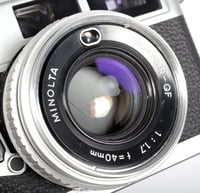 Image 9 of Minolta Hi-MATIC-E 35mm rangefinder film camera with 40mm F1.7 lens TESTED #1509