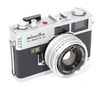 Image 1 of Minolta Hi-MATIC-E 35mm rangefinder film camera with 40mm F1.7 lens TESTED #1509