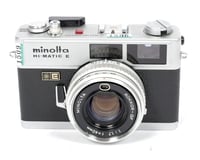 Image 2 of Minolta Hi-MATIC-E 35mm rangefinder film camera with 40mm F1.7 lens TESTED #1509