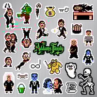 Image 2 of The Addams Family NES Sticker/Magnet Sets (27 Pieces)