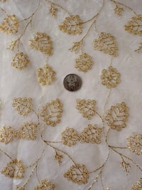 Image 2 of Embroidered Organza Gold LA27