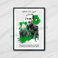 Liam Lynch watercolour effect tribute A3 print (unframed).