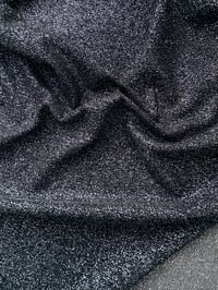 Image 1 of Stretch Mesh Black / Silver Glitter ME14