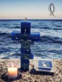 Image 2 of FAITH Cross Candle w/Sample 
