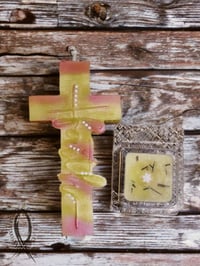 Image 1 of FAITH Cross Candle w/Sample 