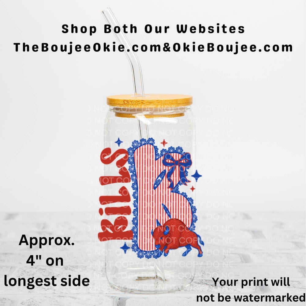 Image of Buffalo Bills Football Uv Dtf Wrap Choice of 3 Designs  