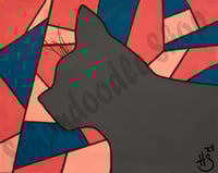 Cat Peak Pop Art Print