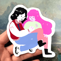 Bubbline held hands sticker