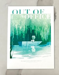 Image 2 of Salary Cat Risograph Postcards