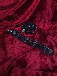 Image 2 of Blaspheme Cuffs silver Ready to Ship