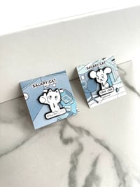 Image 1 of Salary Cat enamel pins