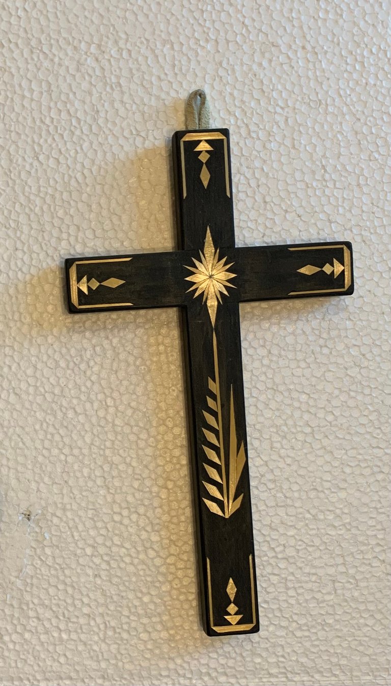 Traditional New Mexican straw applique signed Elmer Dean  Santa Anna Pueblo 11/88