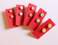 Image 5 of Upcycled colouring pencil stud earrings handmade crayon jewellery