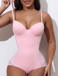 Image 10 of SKYNLYDRESS - Body Grande Taille Femmes Couleur Unie Sans Manches Façonnage Sous-vête
