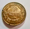 #119-CIVIL WAR SALE: CONFEDERATE CENT RESTRIKE BY BASHLOW IN 1961