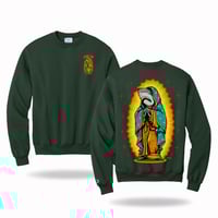 Image 1 of Fins Up DARK GREEN CREW 