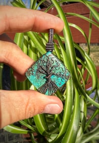 Chrysocolla Tree Pendant 