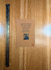 "The whole world's a wooden house..." Letterpress Print