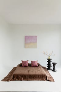Image 1 of  Italian Linen Coverlet Chocolate