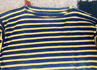 Image 2 of 45 rpm indigo dyed striped gradation cotton shirt, size 3 (M)