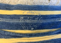 Image 3 of 45 rpm indigo dyed striped gradation cotton shirt, size 3 (M)