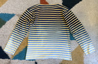 Image 5 of 45 rpm indigo dyed striped gradation cotton shirt, size 3 (M)