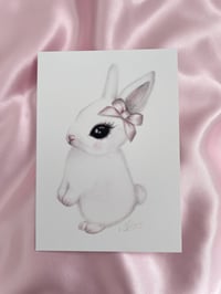 Image 2 of 'Babydoll Bunny' Mini Art Print ♡