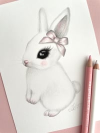 Image 1 of 'Babydoll Bunny' Mini Art Print ♡