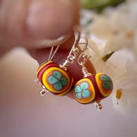 Image 3 of Folk Flower Earrings