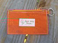 Image 3 of Orange Cork Minimalist Zipper ID Wallet