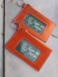 Image 1 of Orange Cork Minimalist Zipper ID Wallet
