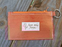 Image 5 of Orange Cork Minimalist Zipper ID Wallet