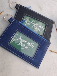 Image 1 of Blue Cork Minimalist Zipper ID Wallet