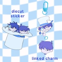 KISN sticker and linked charm