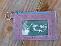 Image 5 of Violet Lavender Cork Minimalist Zipper ID Wallets