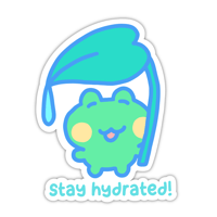 stay hydrated froggy sticker