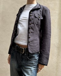 Image 6 of VELVET TRIM MILITARY JACKET