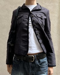Image 3 of VELVET TRIM MILITARY JACKET