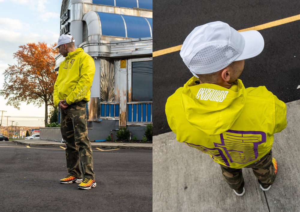 Image of Coupe vent ORNEMENTAL jaune fluo