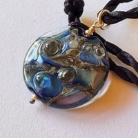 Image 1 of Reduction Blue/Ivory Pendant