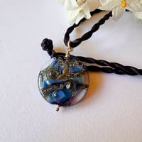 Image 3 of Reduction Blue/Ivory Pendant