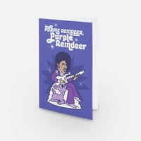 Image 2 of Purple Reindeer Greeting Card (Set of 2)